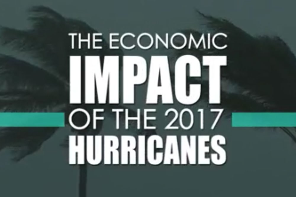 Cover image for the video showing the impact of the 2017 hurricanes